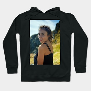 Young lady closeup outdoor Hoodie